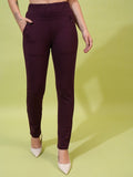Tokyo Talkies Women Grey Solid Skinny Fit Casual Trouser - Grey - Image 1