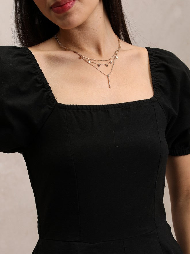 Tokyo Talkies Women Black Solid Jumpsuit - Black - Image 5