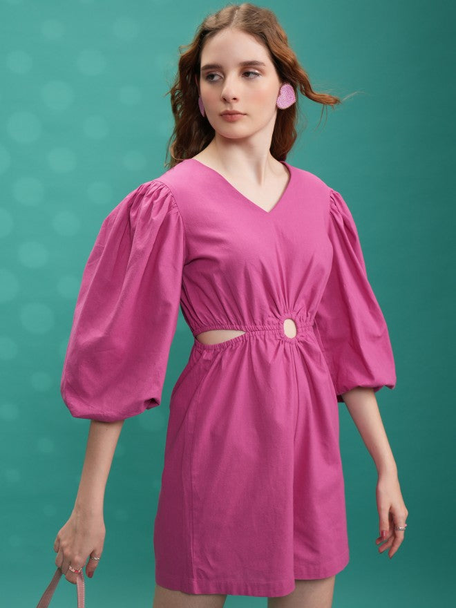 Tokyo Talkies Women Pink Solid Jumpsuit - Pink - Image 6