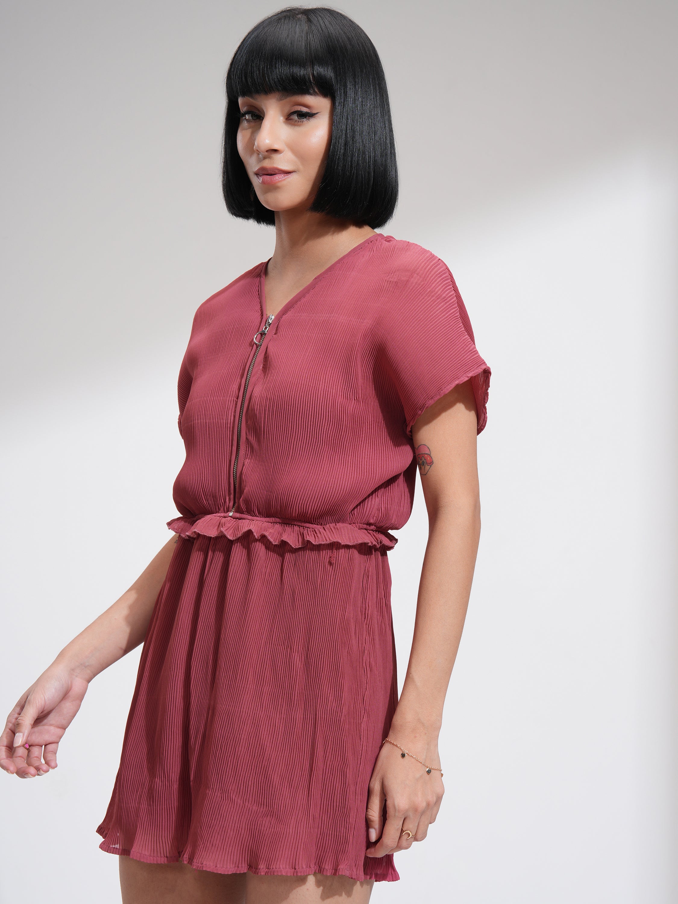 Tokyo Talkies Women Red Solid Jumpsuit - Red - Image 4