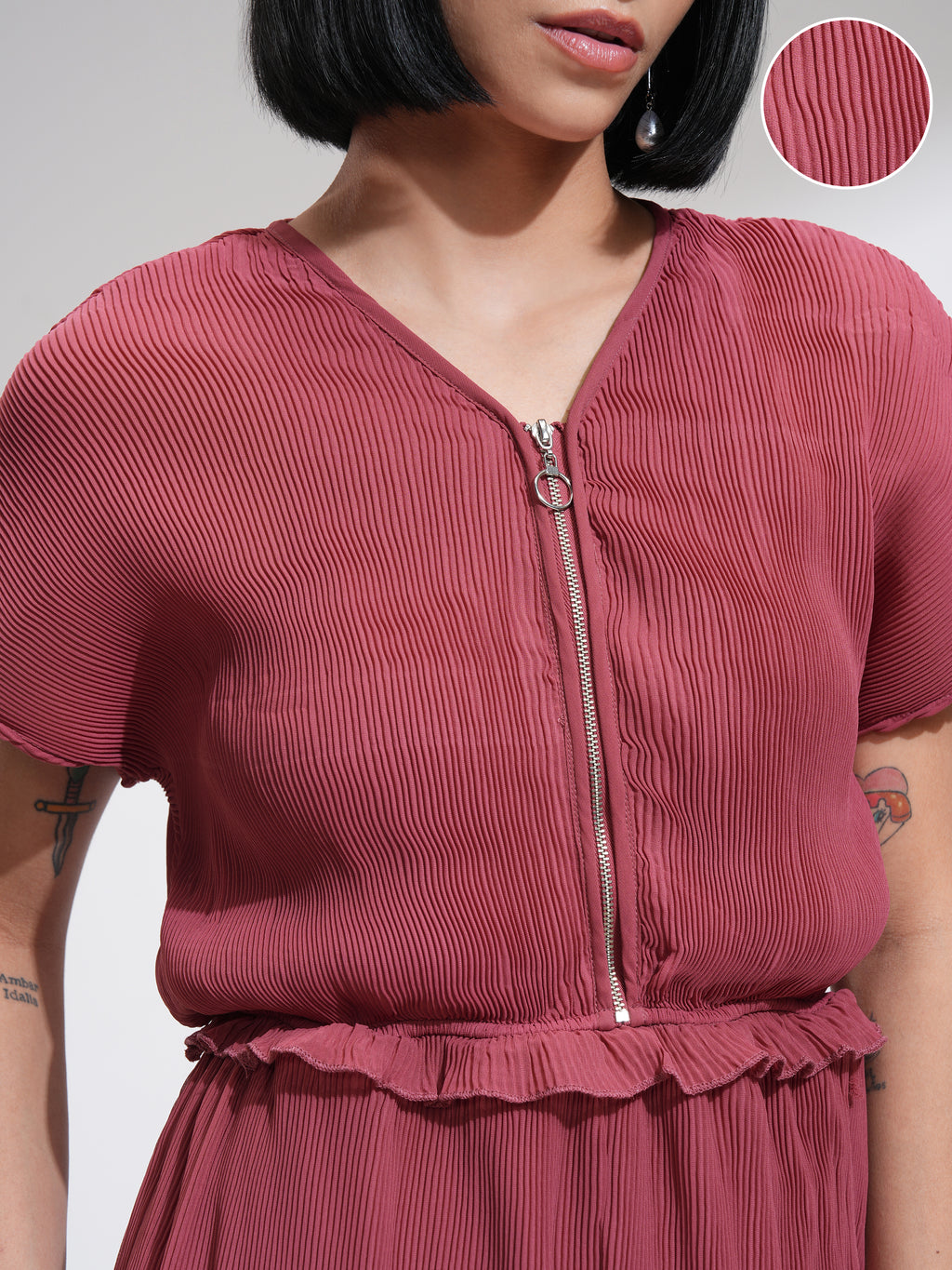 Tokyo Talkies Women Red Solid Jumpsuit - Red - Image 5