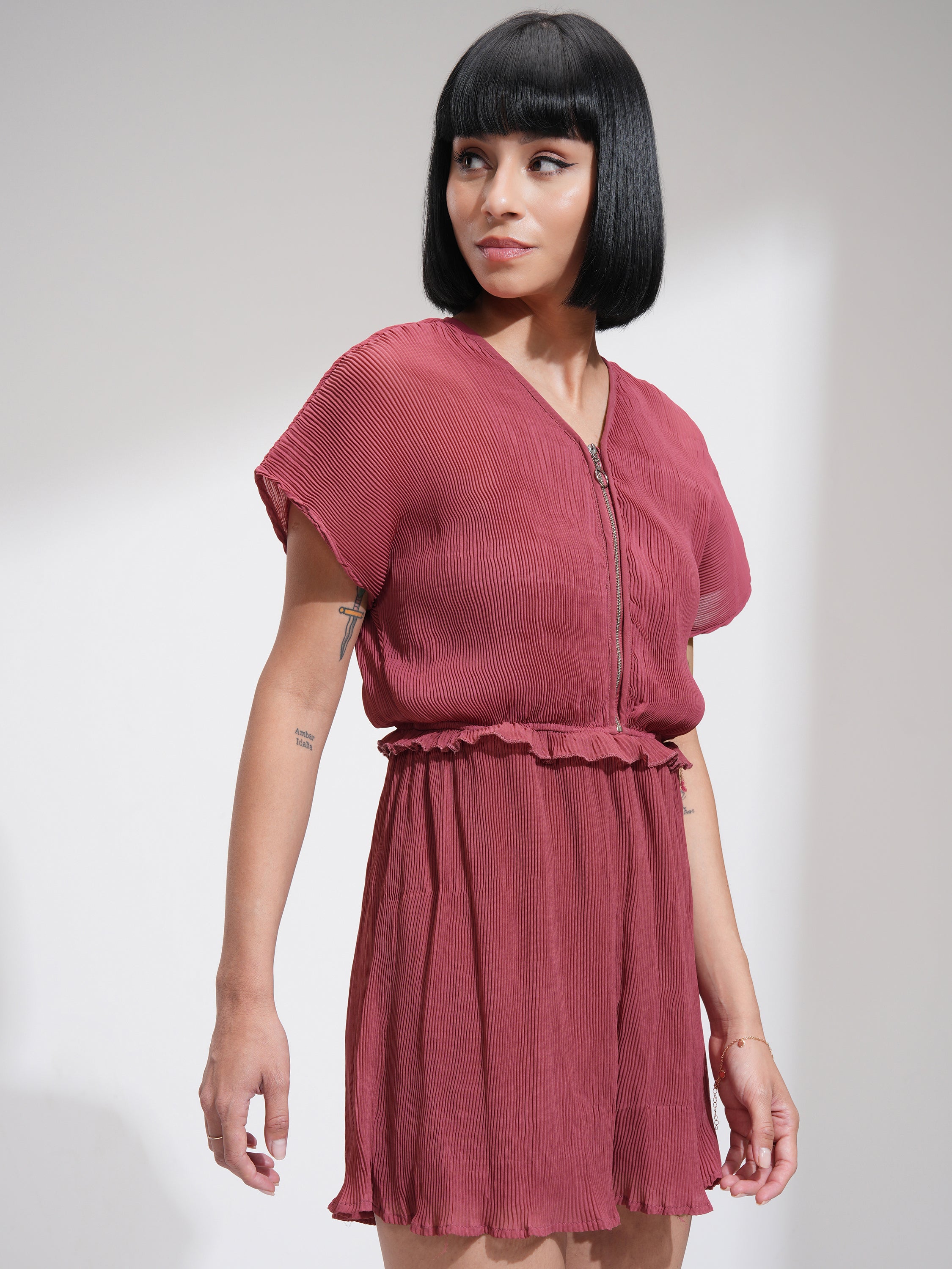 Tokyo Talkies Women Red Solid Jumpsuit - Red - Image 6