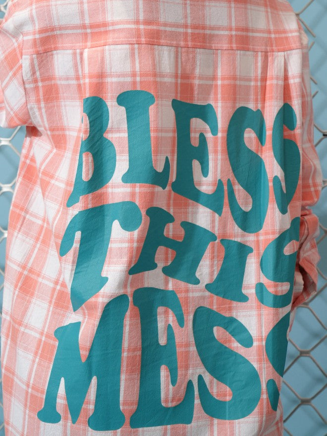 Tokyo Talkies Women Orange Checked Casual Shirt - Orange - Image 5