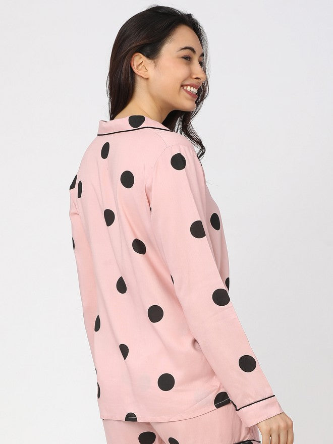 Tokyo Talkies Women Pink Printed Casual Shirt - Pink - Image 2