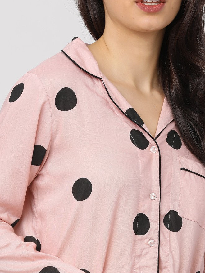 Tokyo Talkies Women Pink Printed Casual Shirt - Pink - Image 3