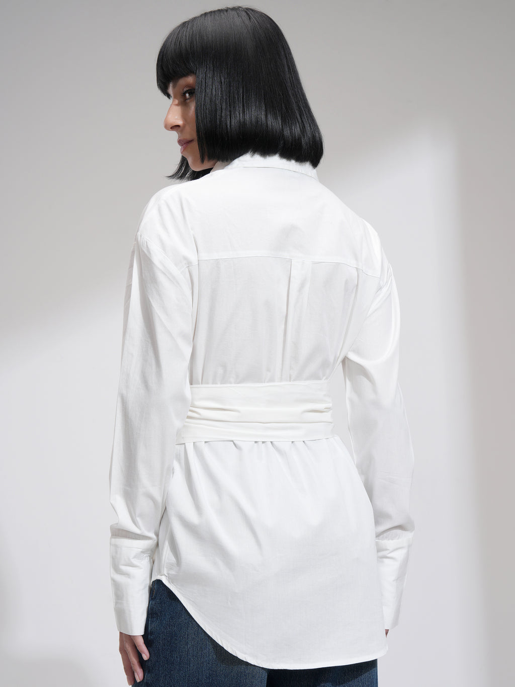 Tokyo Talkies Women White Solid Casual Shirt - White - Image 3