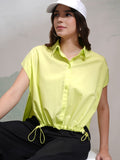 Tokyo Talkies Women Yellow Solid Casual Shirt - Yellow - Image 1