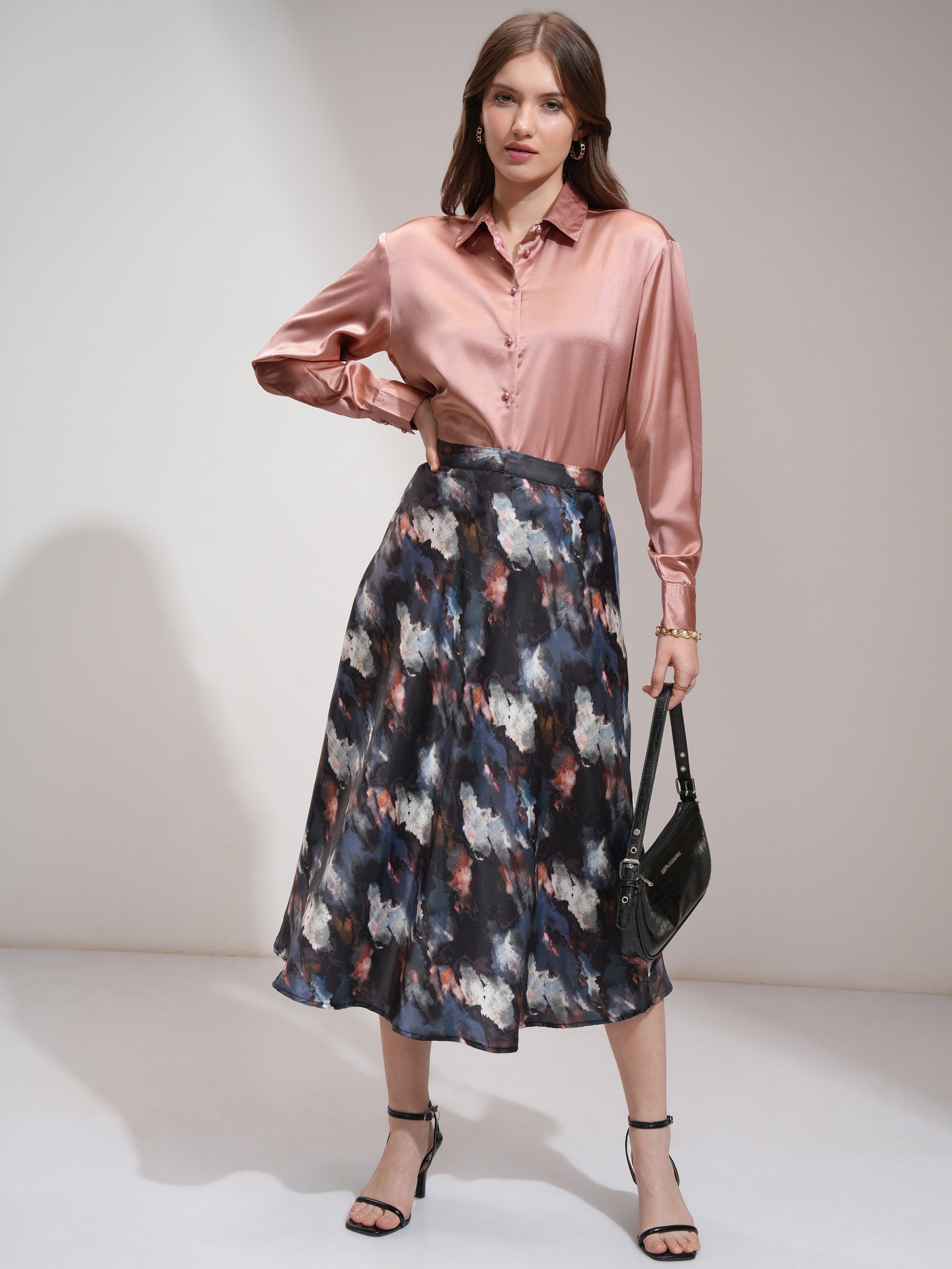 Tokyo Talkies Women Pink Solid Casual Shirt - Pink - Image 2