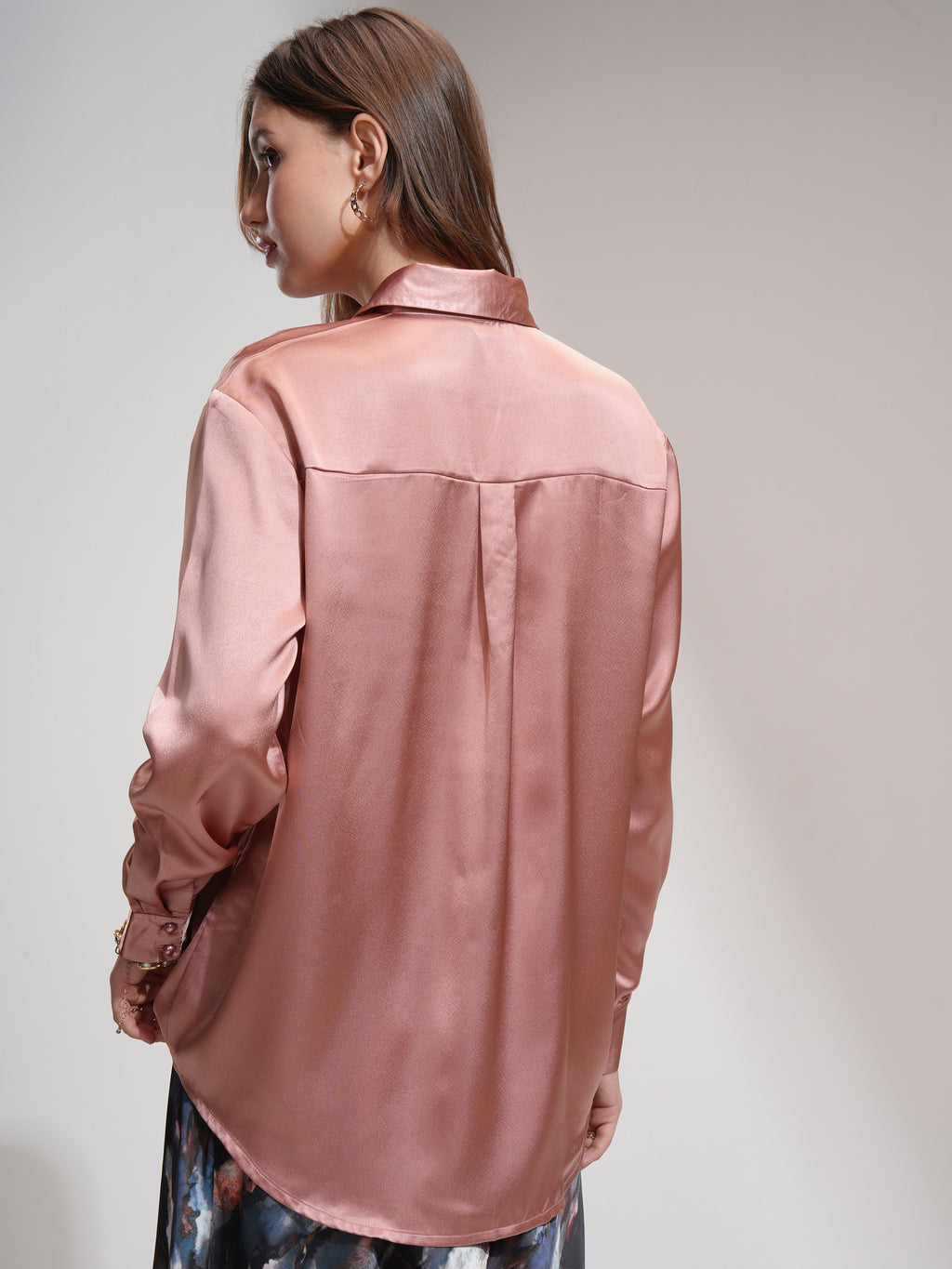 Tokyo Talkies Women Pink Solid Casual Shirt - Pink - Image 3