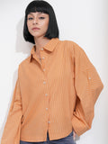 Men Regular Fit Casual Shirt - Orange - Image 1