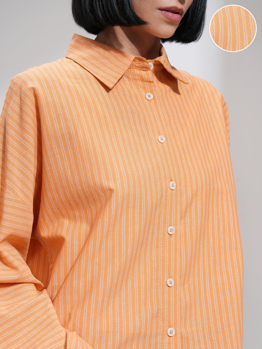 Men Regular Fit Casual Shirt - Orange - Image 5