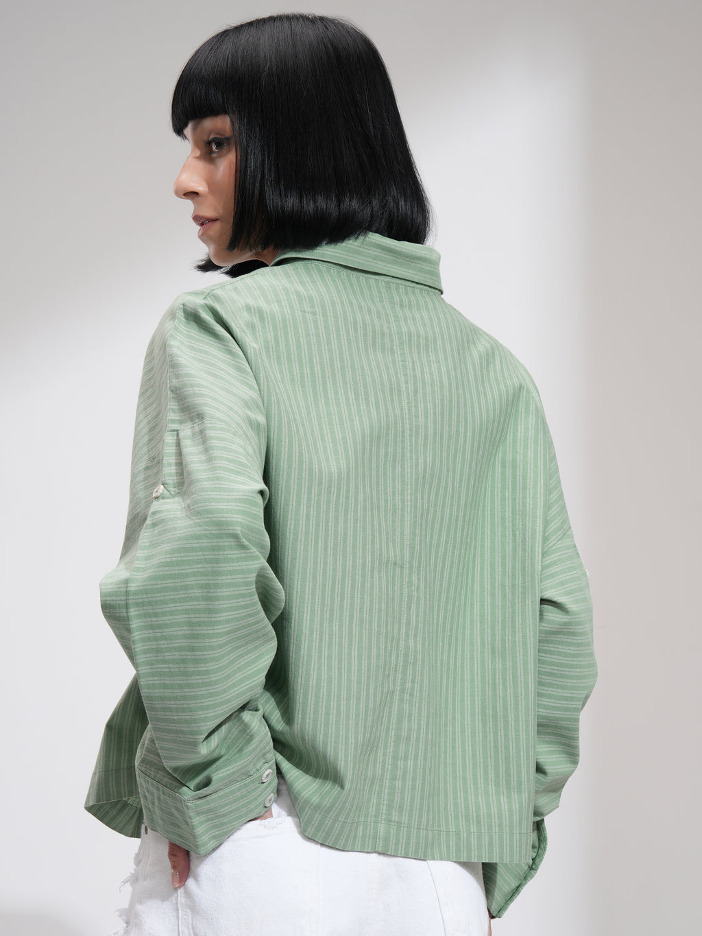 Men Regular Fit Casual Shirt - Olive - Image 3