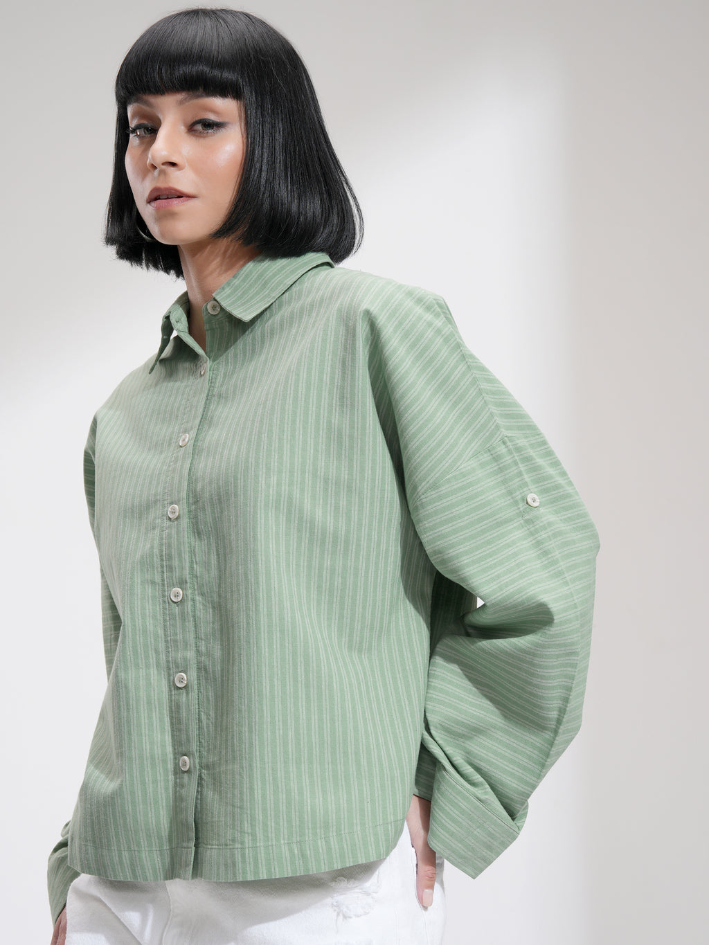 Men Regular Fit Casual Shirt - Olive - Image 4