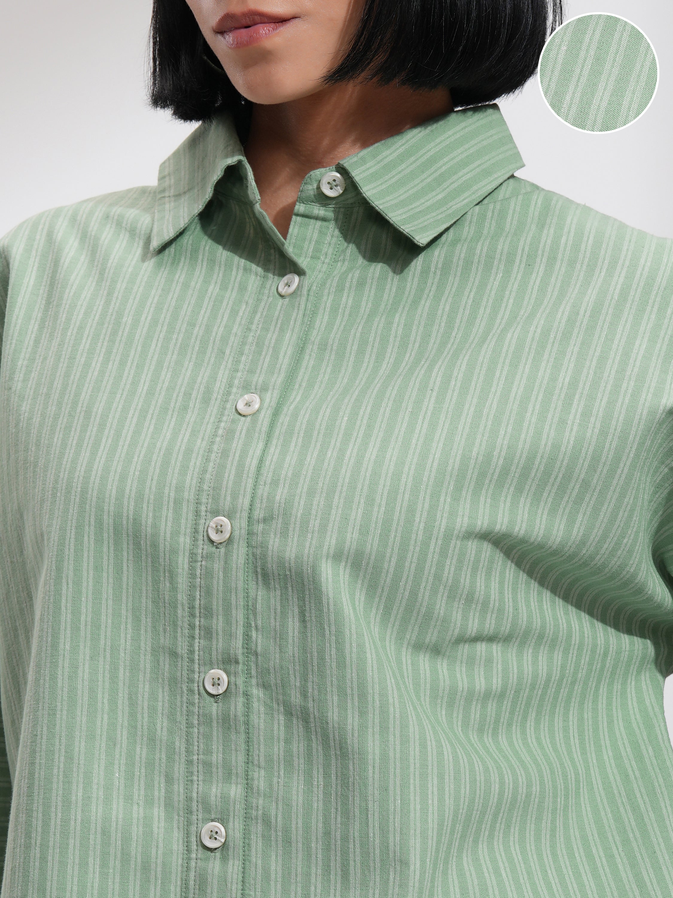 Men Regular Fit Casual Shirt - Olive - Image 5