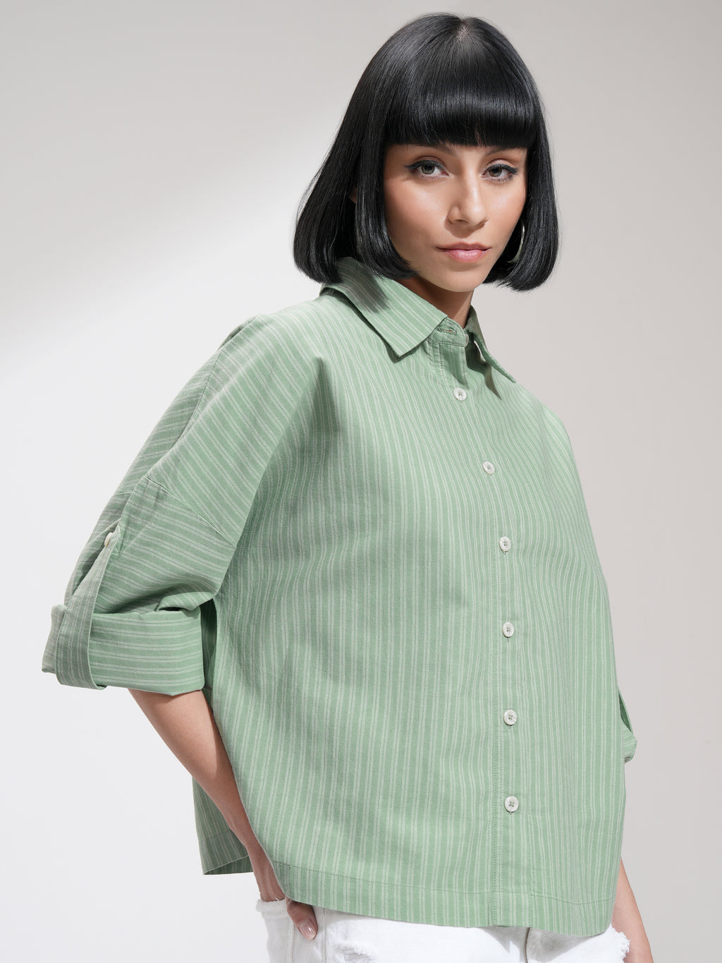 Men Regular Fit Casual Shirt - Olive - Image 6