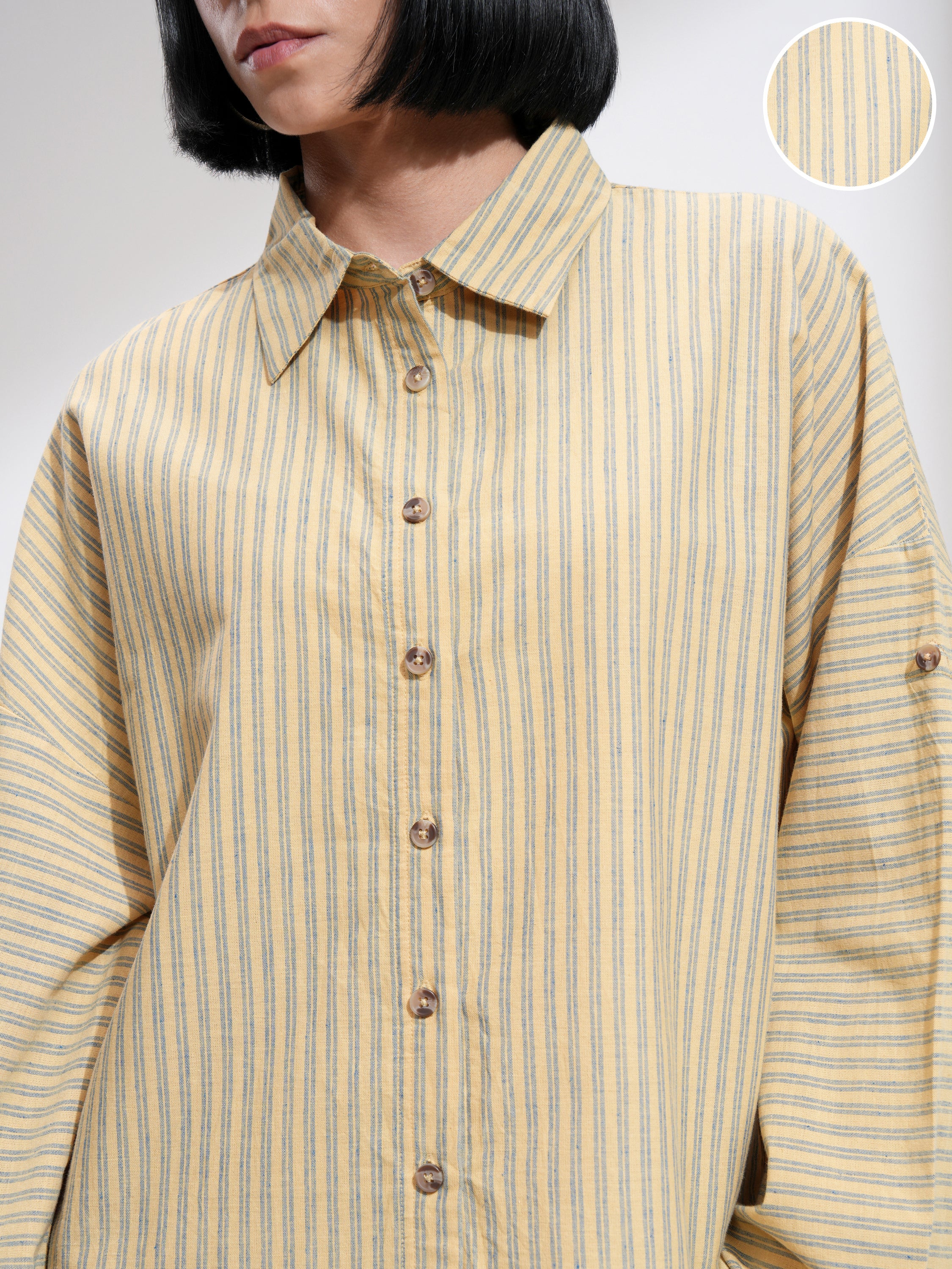 Men Regular Fit Casual Shirt - Beige - Image 5