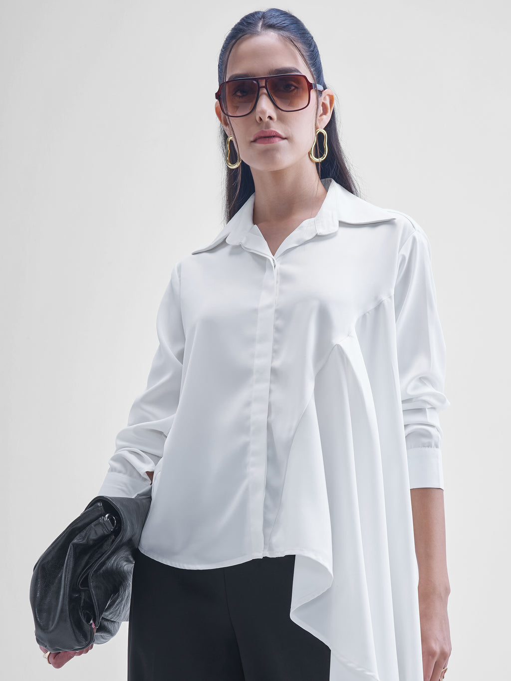 Tokyo Talkies Women White Solid casual shirts - White - Image 1