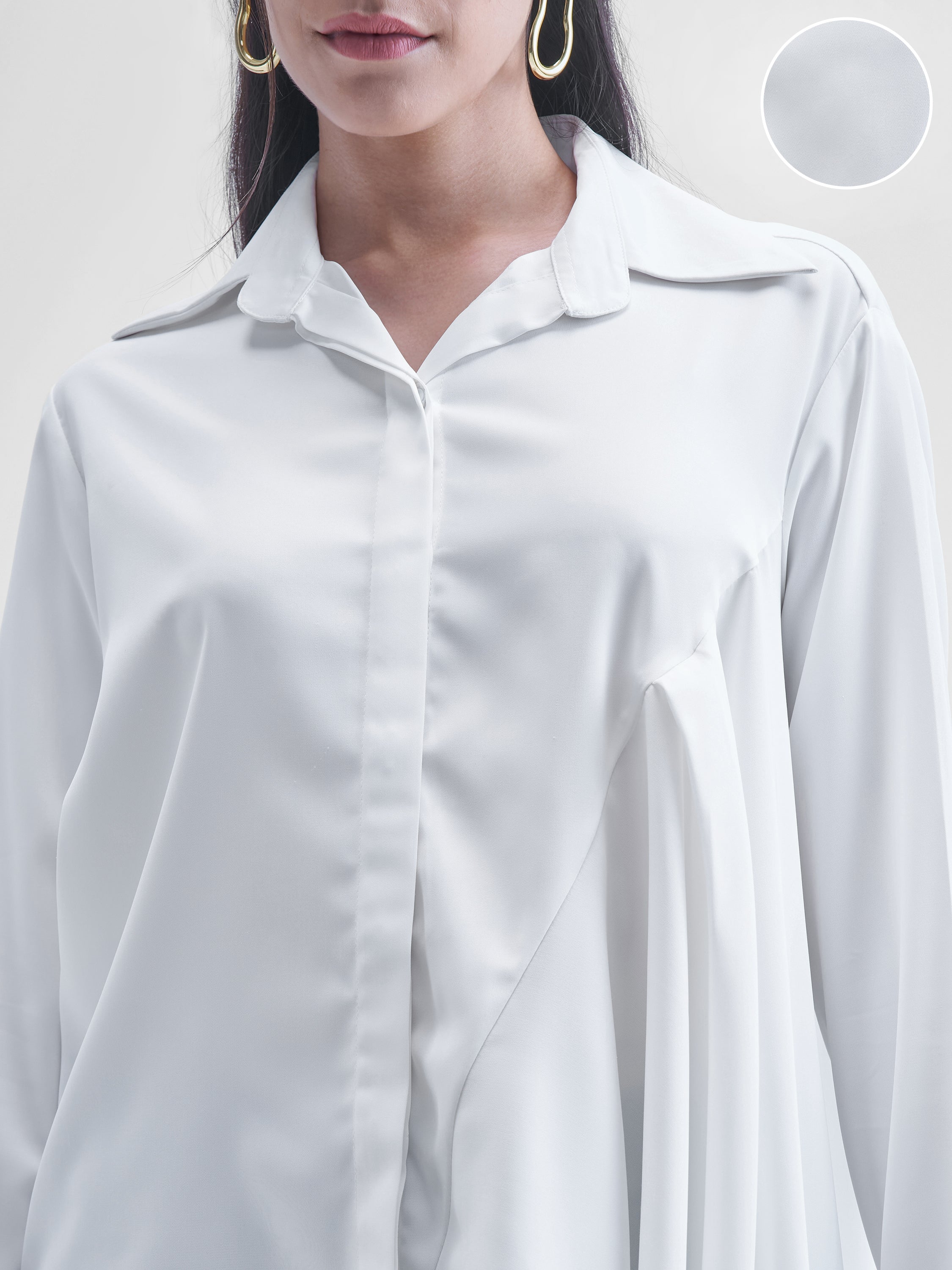 Tokyo Talkies Women White Solid casual shirts - White - Image 5