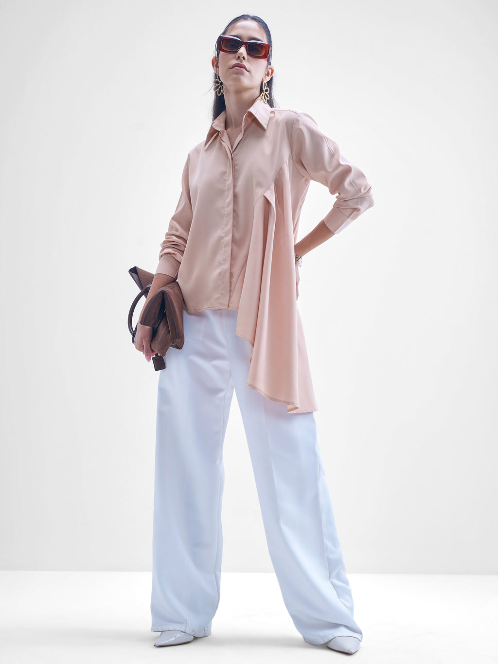 Tokyo Talkies Women Pink Solid casual shirts - Pink - Image 2
