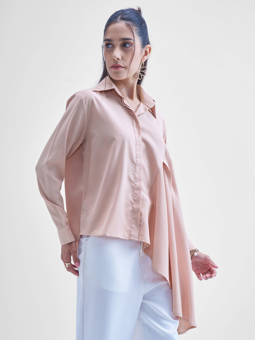 Tokyo Talkies Women Pink Solid casual shirts - Pink - Image 6