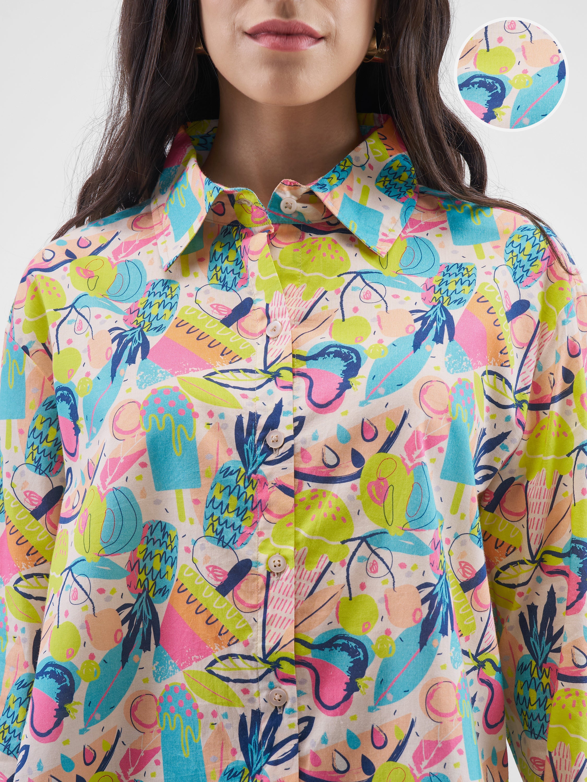 Tokyo Talkies Women Multi Printed Casual Shirt - Multi - Image 5