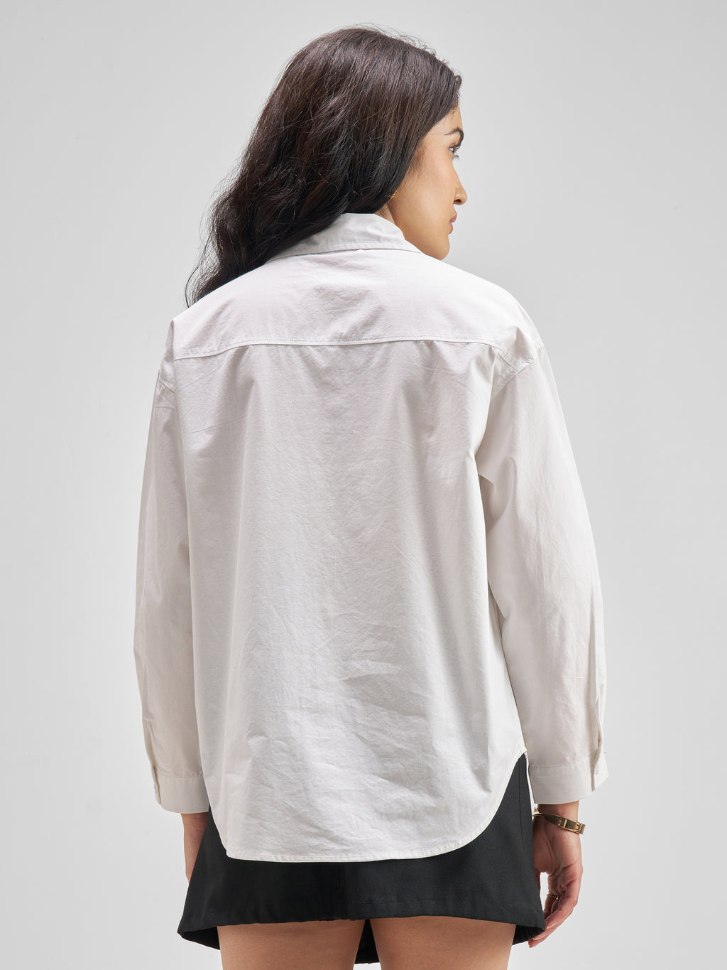 Chic By Tokyo Talkies Women White Solid Casual Shirt - White - Image 3