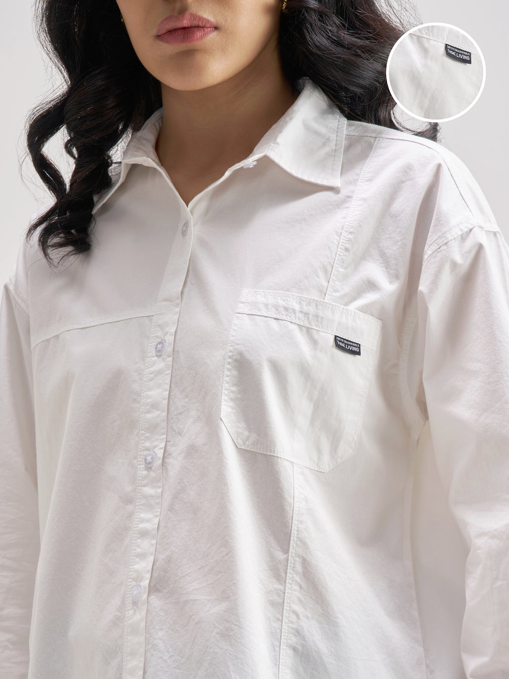 Chic By Tokyo Talkies Women White Solid Casual Shirt - White - Image 5