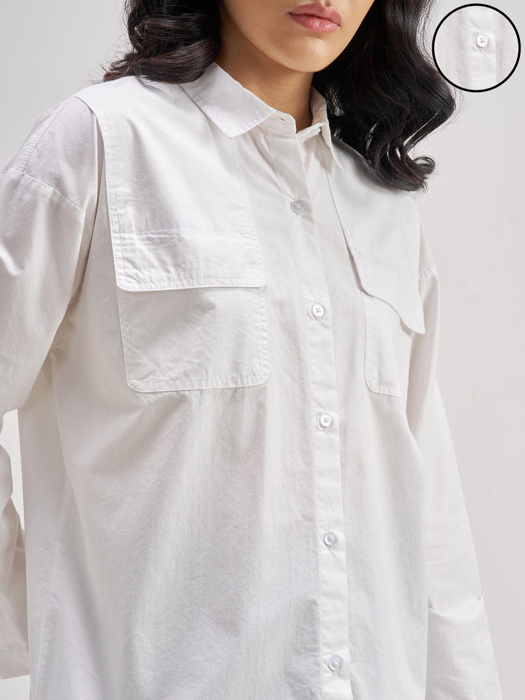 Chic By Tokyo Talkies Women White Solid Casual Shirt - White - Image 5