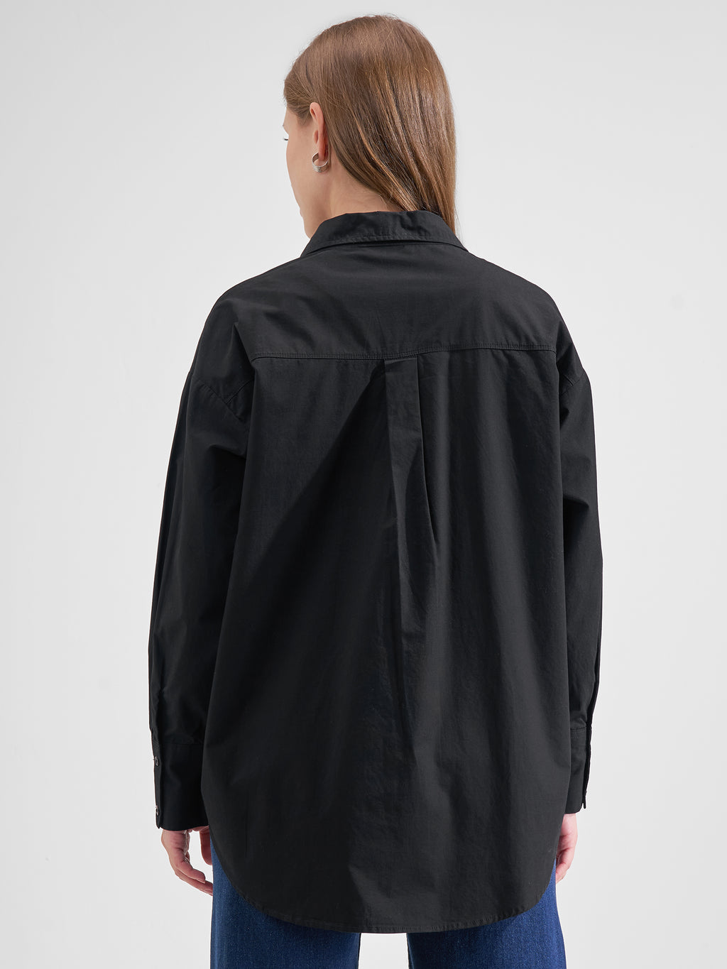 Tokyo Talkies Women Black Solid Oversized Fit Casual Shirt