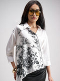 Tokyo Talkies Women White Printed Casual Shirt - White - Image 1