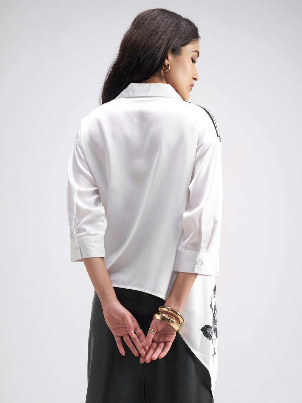 Tokyo Talkies Women White Printed Casual Shirt - White - Image 3
