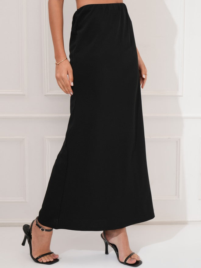 Tokyo Talkies Women Black Maxi Skirt - Black - Image 6