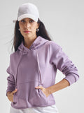 Tokyo Talkies Women Purple Hoodie Pullover Sweatshirt - Purple - Image 1