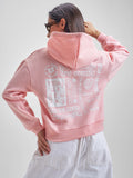 Tokyo Talkies Women Pink Hooded Sweatshirt - Pink - Image 1