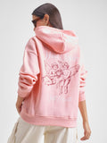 Tokyo Talkies Women Pink Hooded Sweatshirt - Pink - Image 1
