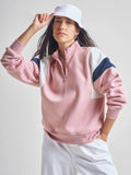Tokyo Talkies Women Pink High Neck Sweatshirt - Pink - Image 1