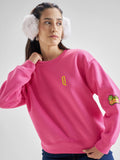 Tokyo Talkies Women Pink Round Neck Sweatshirt - Pink - Image 1