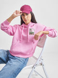 Tokyo Talkies Women Pink Hooded Sweatshirt - Pink - Image 1
