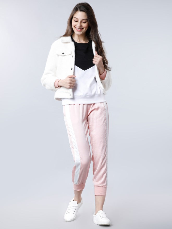 Tokyo Talkies Women Black Solid Pullover Round Neck Sweatshirt - Black - Image 4