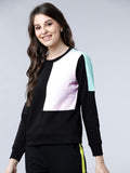Tokyo Talkies Women Multi Colourblocked Pullover Round Neck Sweatshirt - Multi - Image 1
