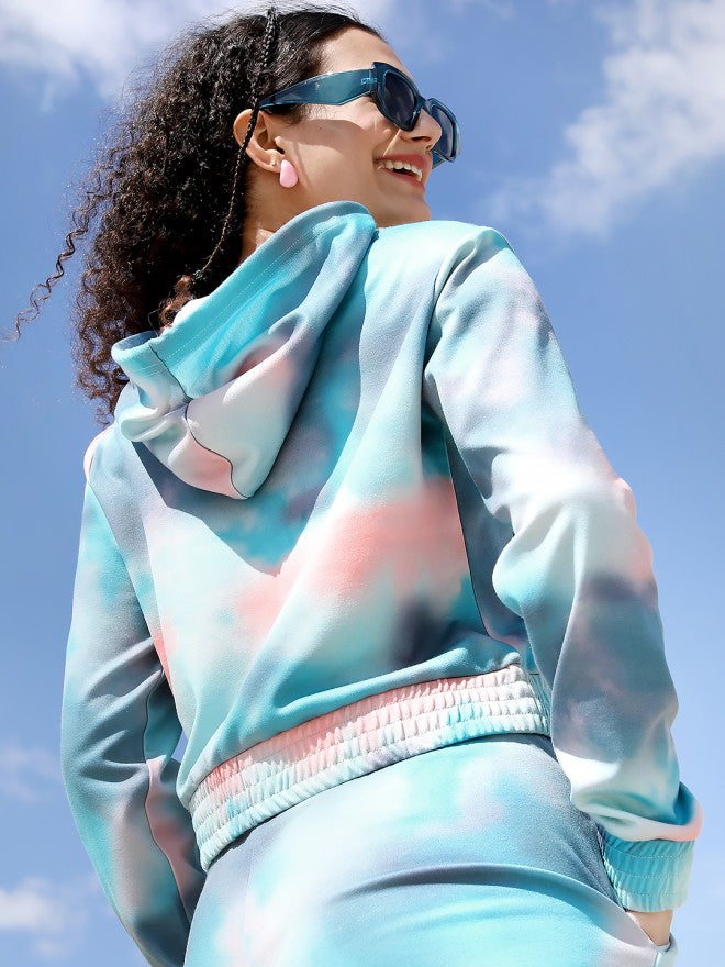 Tokyo Talkies Women Multi Printed Pullover Hood Sweatshirt - Multi - Image 2