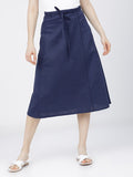 Tokyo Talkies Womens Blue Midi Skirt - Blue - Image 1