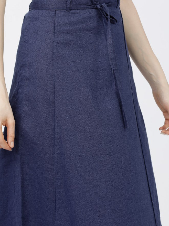 Tokyo Talkies Womens Blue Midi Skirt - Blue - Image 4