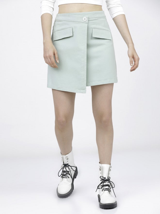 Tokyo Talkies Womens Mint Mini Skirt - Green - Image 2