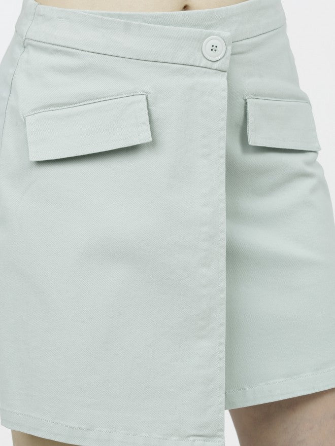 Tokyo Talkies Womens Mint Mini Skirt - Green - Image 5