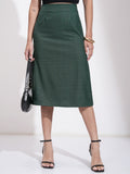 Tokyo Talkies Womens Green Midi Skirt - Green - Image 1
