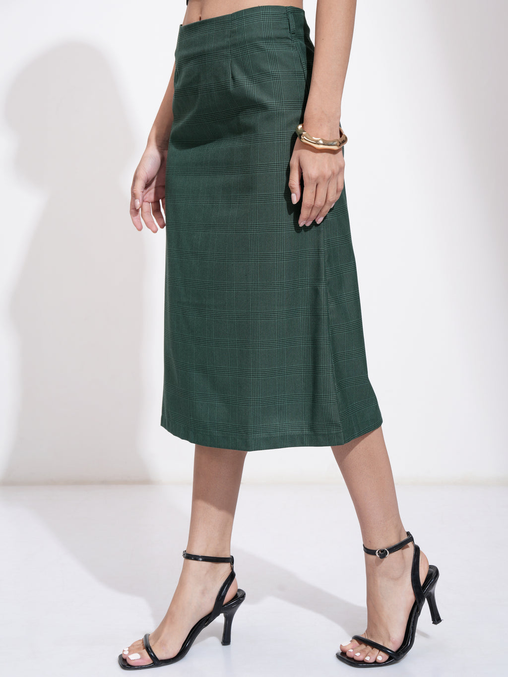 Tokyo Talkies Womens Green Midi Skirt - Green - Image 4