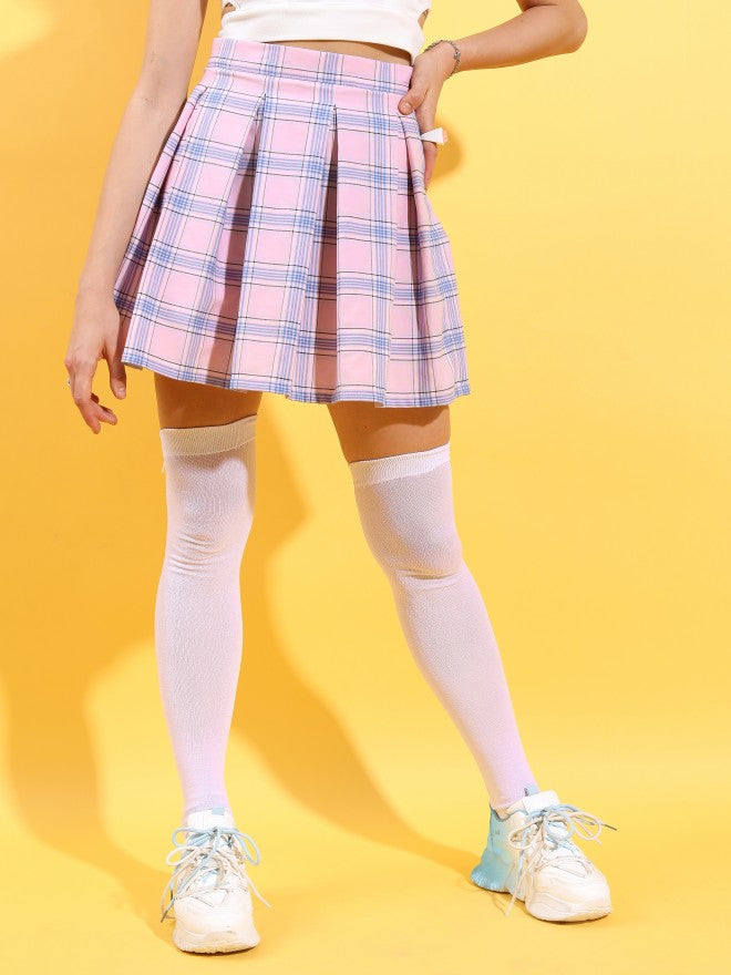 Tokyo Talkies Women Pink Mini Skirt - Pink - Image 3
