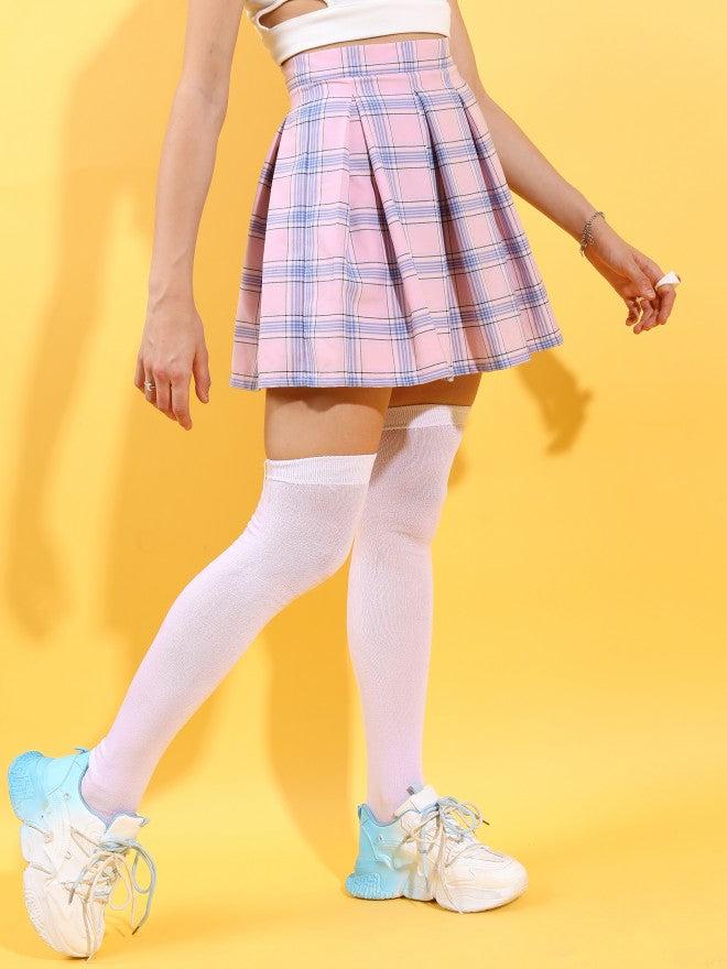 Tokyo Talkies Women Pink Mini Skirt - Pink - Image 8