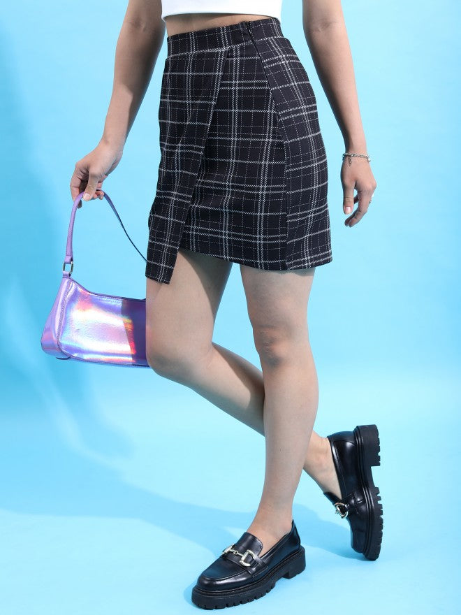 Tokyo Talkies Women Black Mini Skirt - Black - Image 4